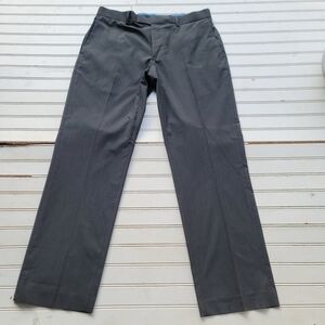 Axist Straight Leg Dress Pants Men's 33x30 Dark Gray Flat Front Slash Pocket